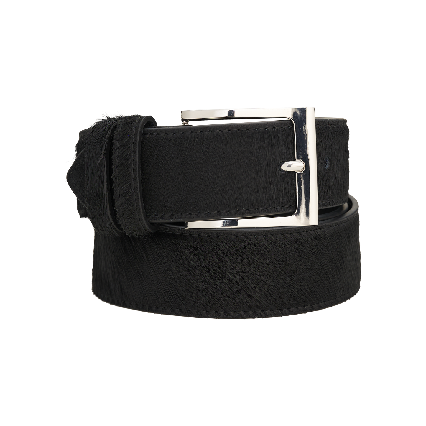 BLACK PONY HAIR BELT