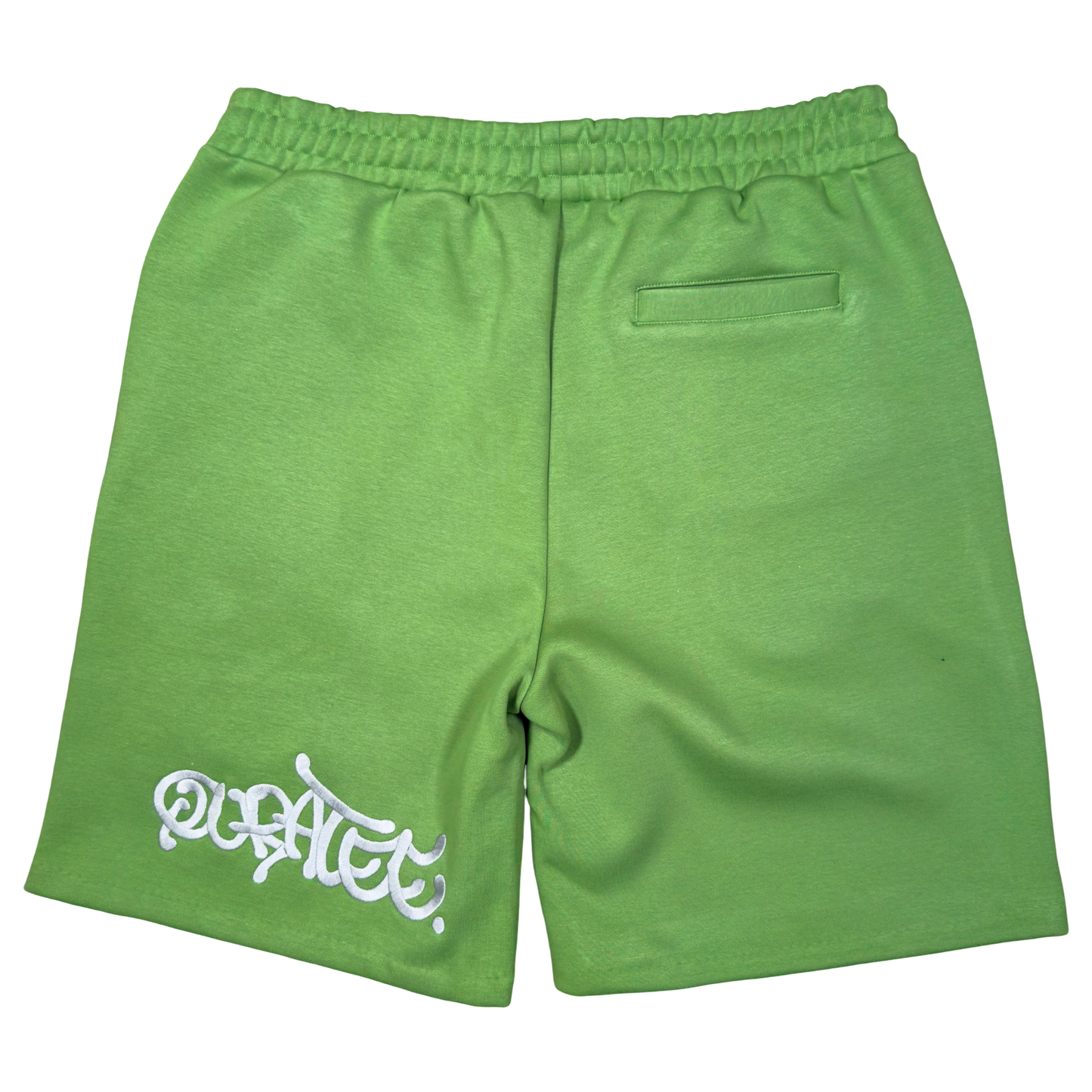 SILVER LOGO SWEAT SHORTS (OLIVE)