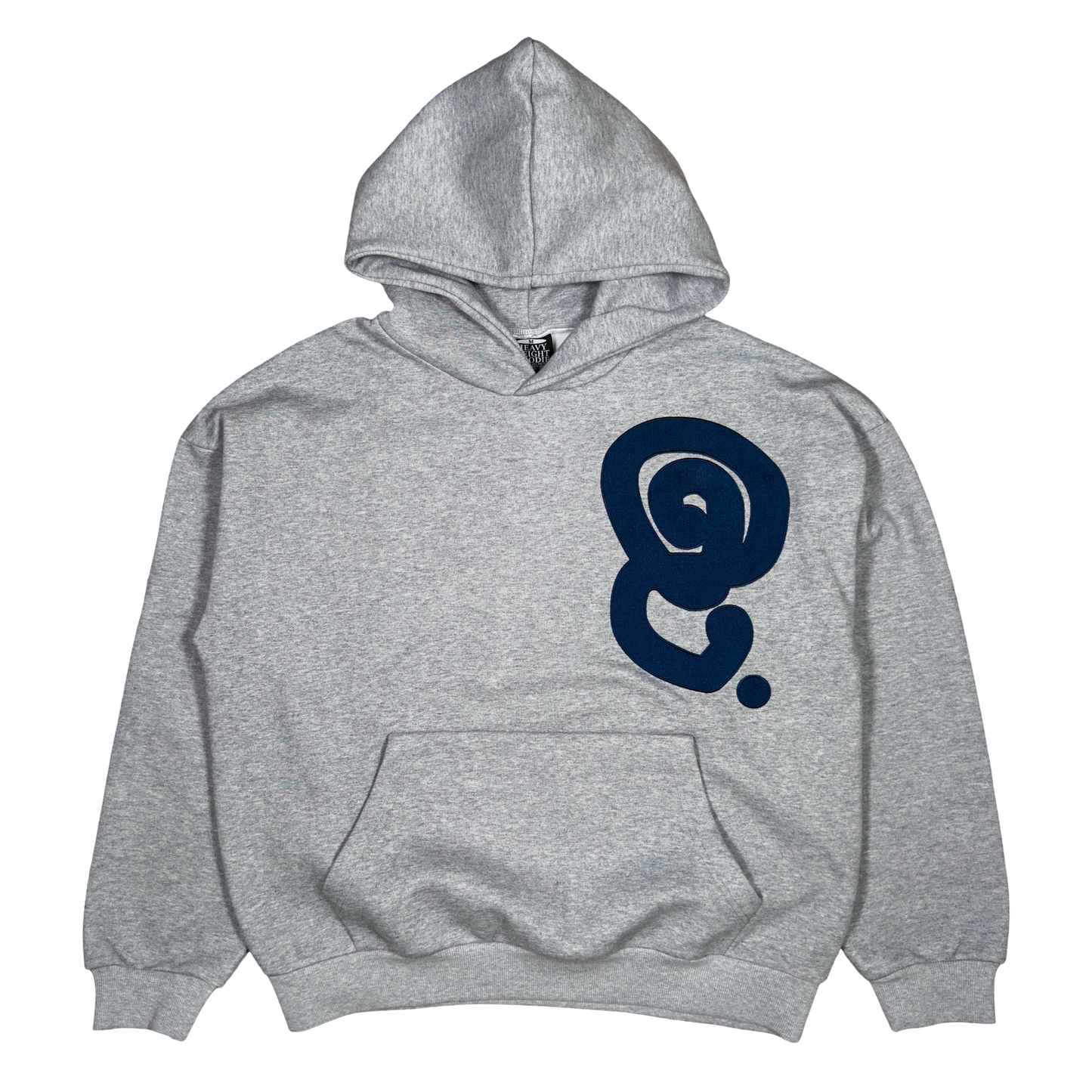 DEEP NAVY LOGO HOODIE (GREY)