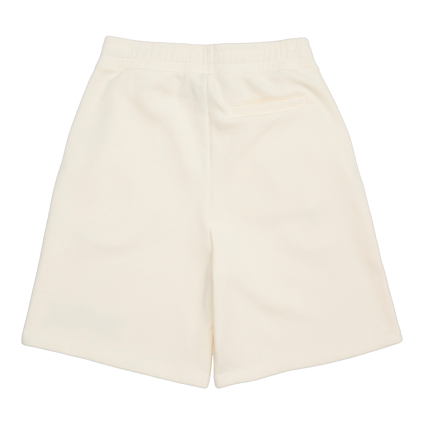 BOLD FONT WAFFLE SHORTS (PEARL)