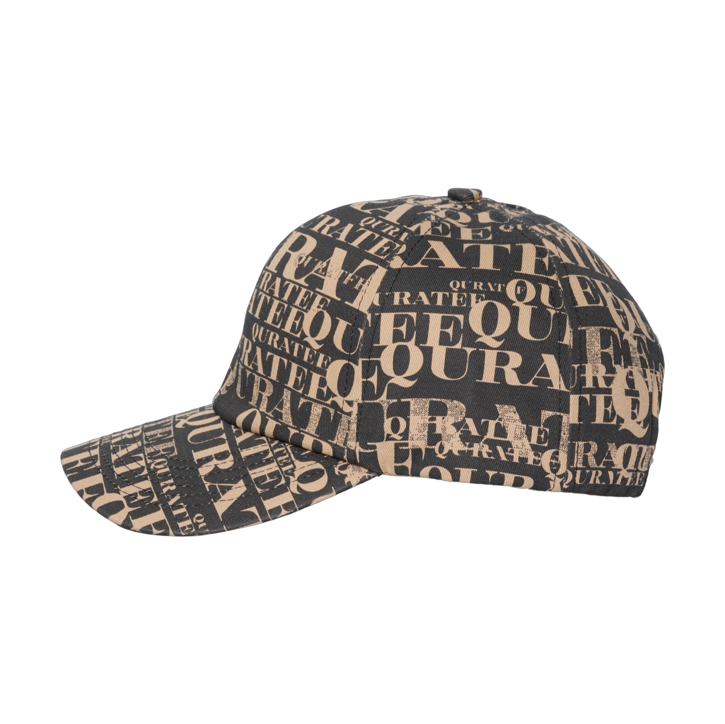 SERIF AOP MONOGRAM 6 PANEL CAP (BROWN/BEIGE)