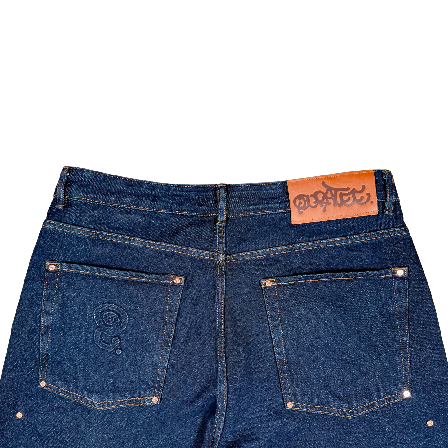 RIVETED DENIM JEANS (RAW INDIGO)
