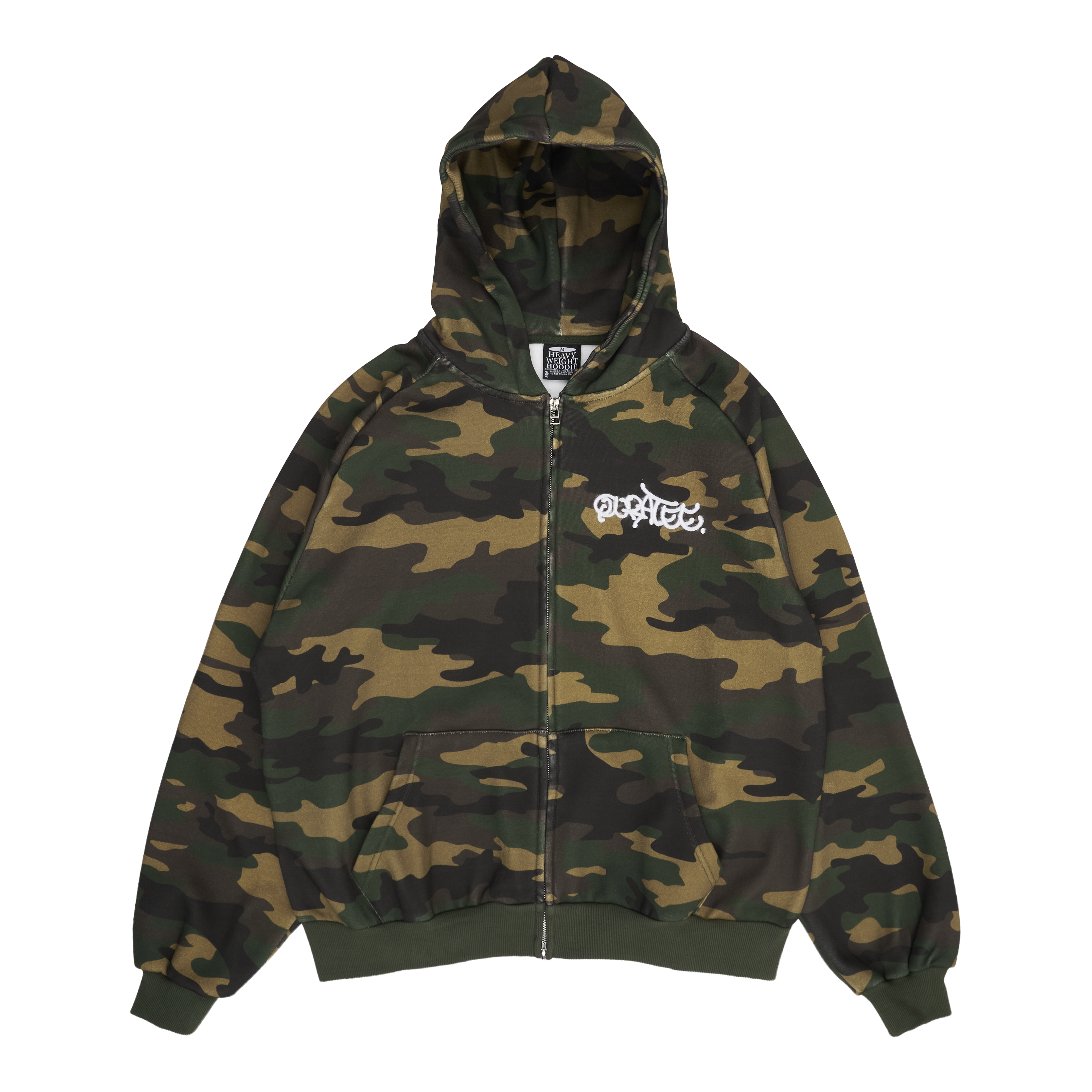 GRAFF TYPE RAGLAN ZIP HOODIE (CAMO) – Quratee