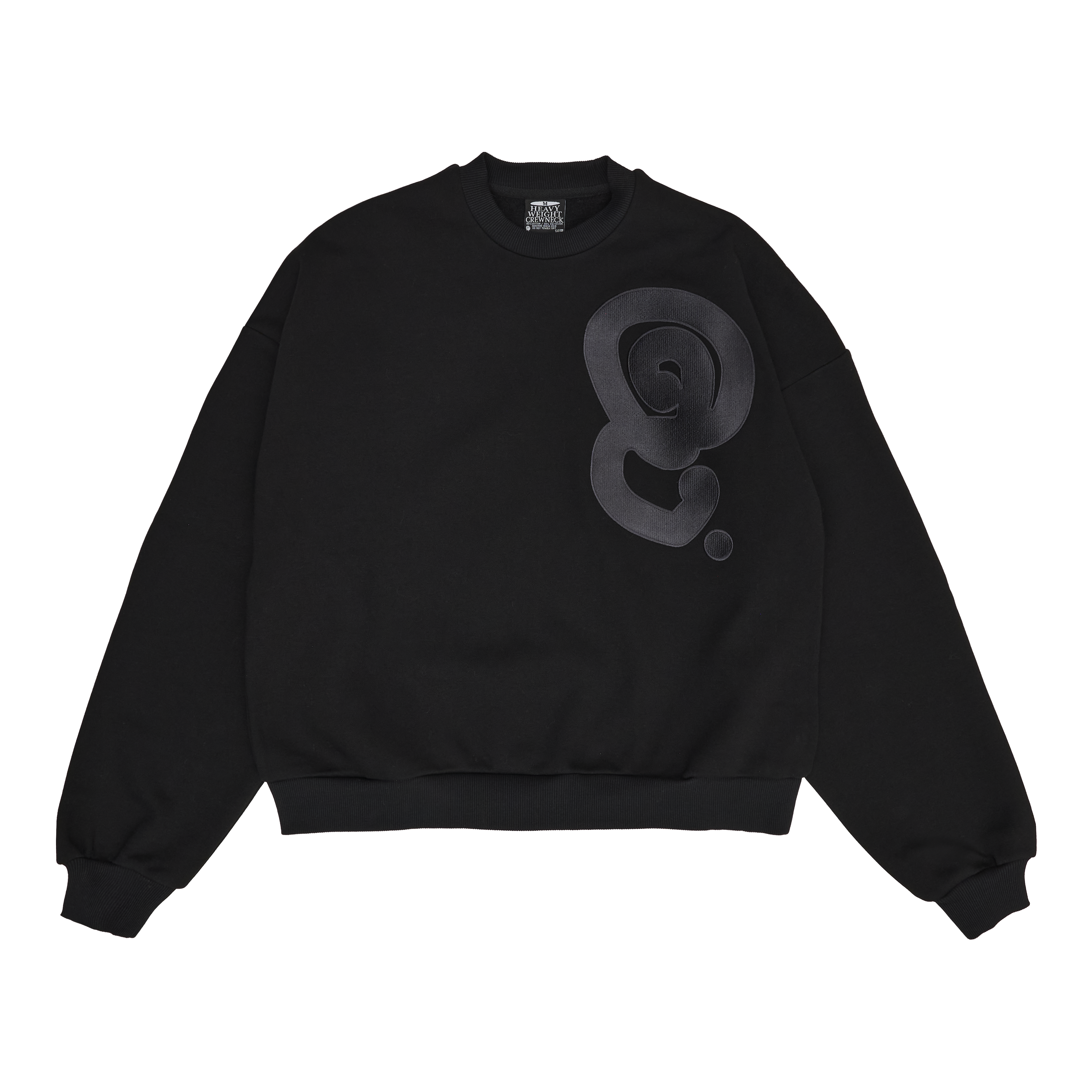 ANTHRACITE LOGO CREWNECK (BLACK) – Quratee