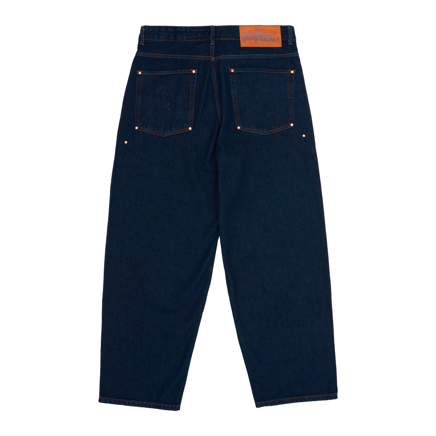 RIVETED DENIM JEANS (RAW INDIGO)