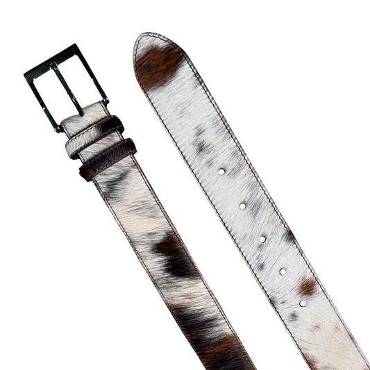TRI COLOR COWHIDE BELT
