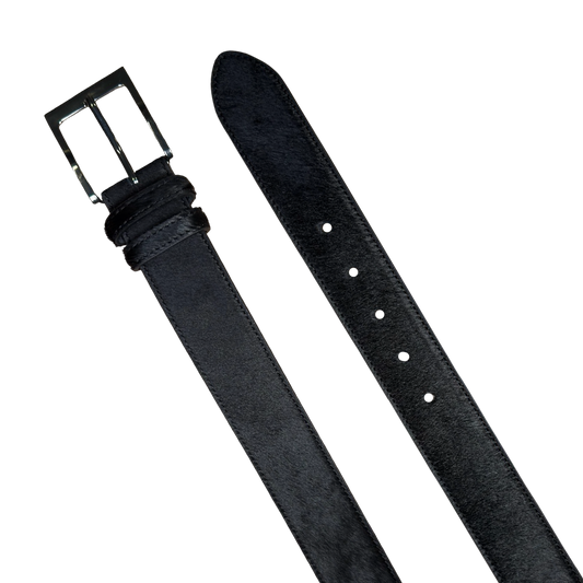 BLACK PONY HAIR BELT