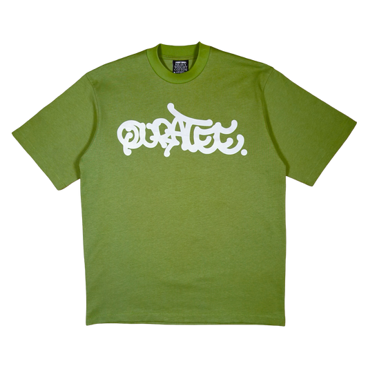 WHITE GRAFF TYPE TEE (OLIVE)