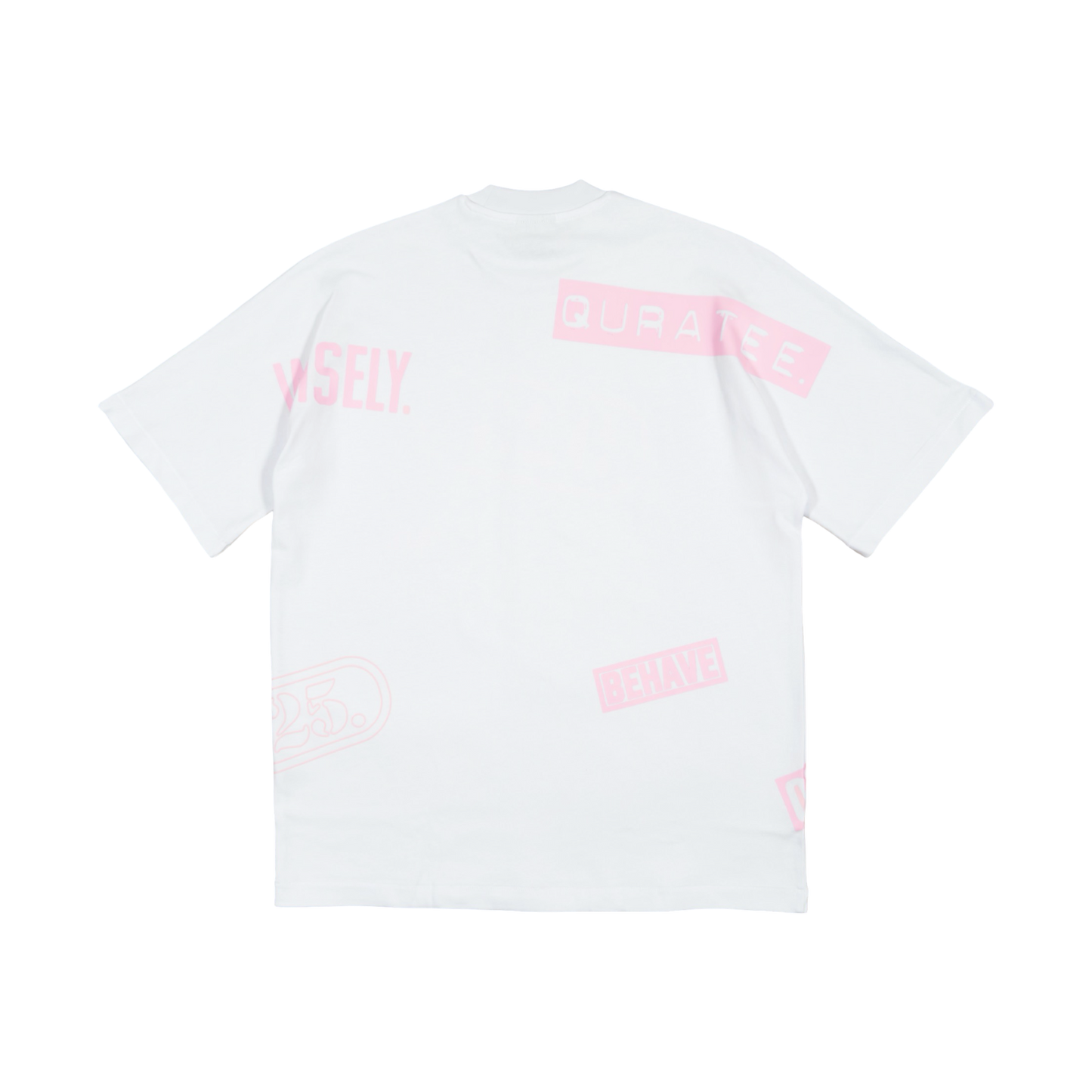 PINK TEST PRINT TEE (WHITE)