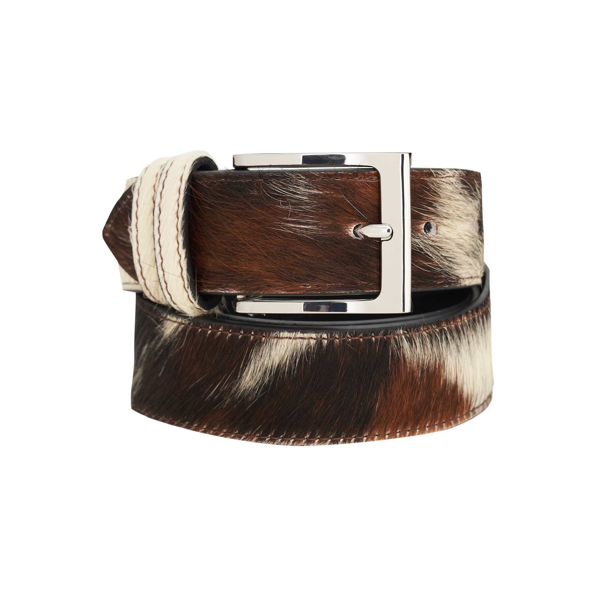 TRI COLOR COWHIDE BELT – Quratee