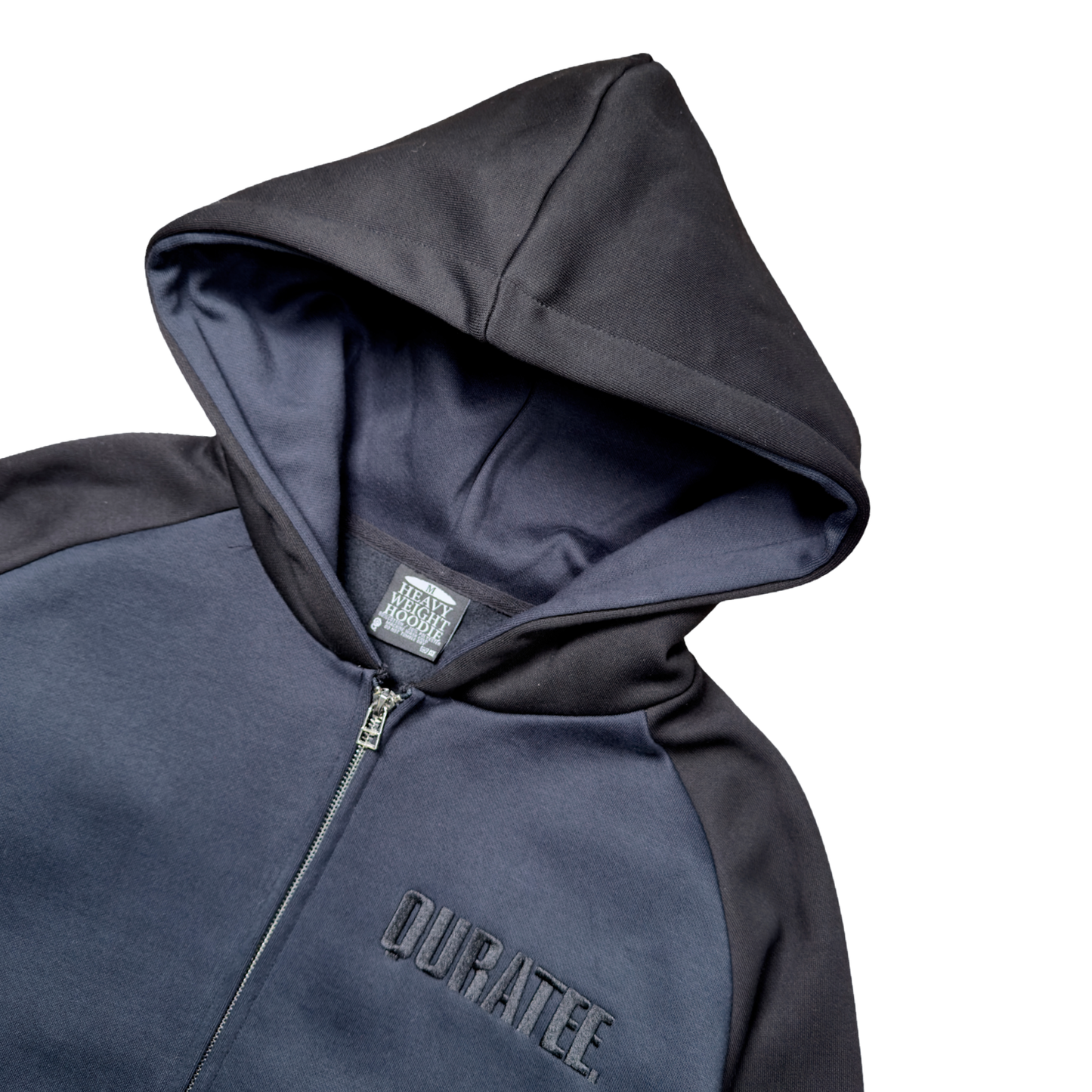 TWO TONE RAGLAN ZIP HOODIE (BLACK/GRAPHITE)