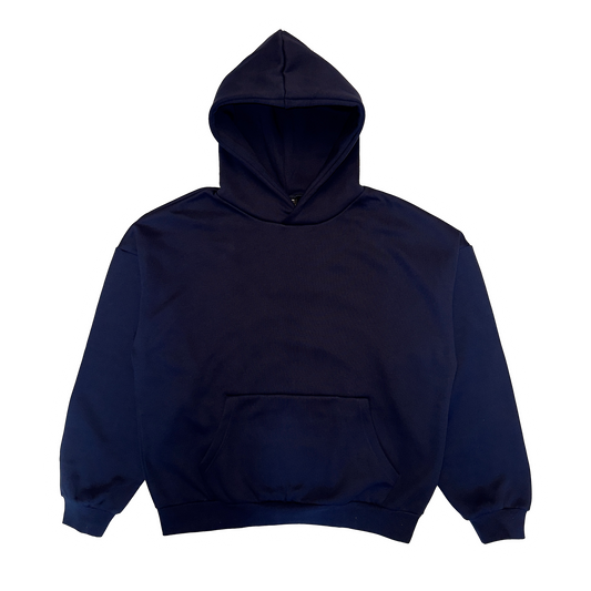 NAVY BLANK HOODIE