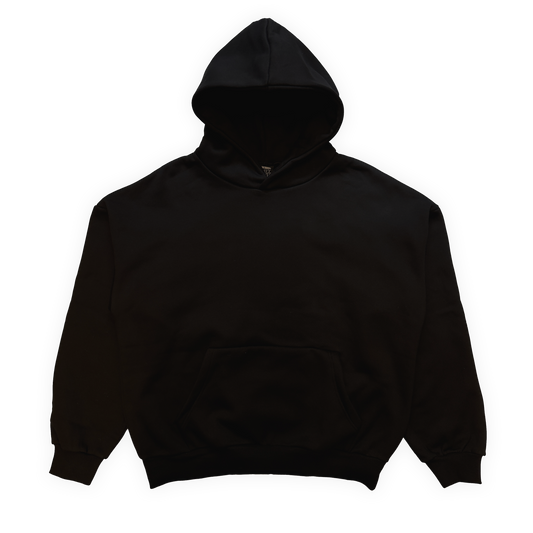BLACK BLANK HOODIE