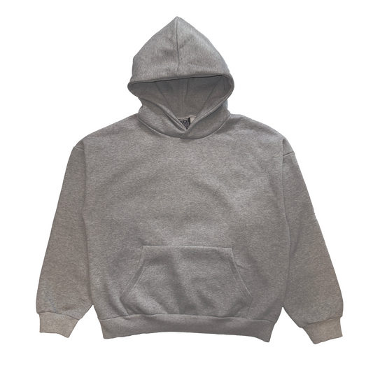 GREY BLANK HOODIE