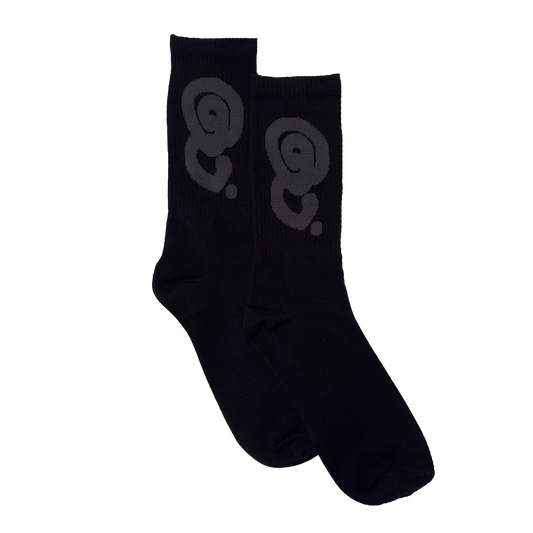 BLACK LOGO SOCKS