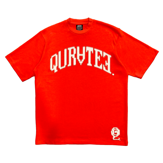 ORANGE SPELL OUT TEE