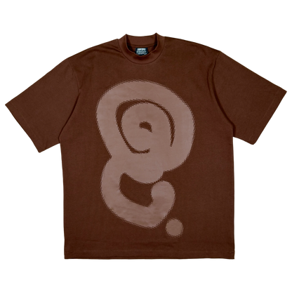 BROWN HALFTONE LOGO TEE (BROWN)