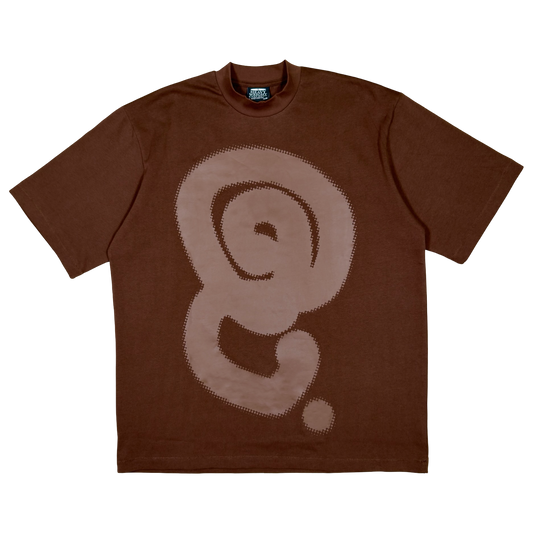BROWN HALFTONE LOGO TEE (BROWN)