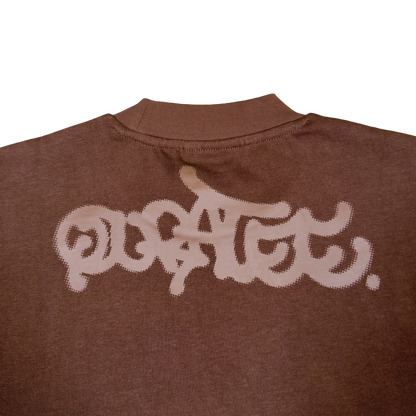 BROWN HALFTONE LOGO TEE (BROWN)
