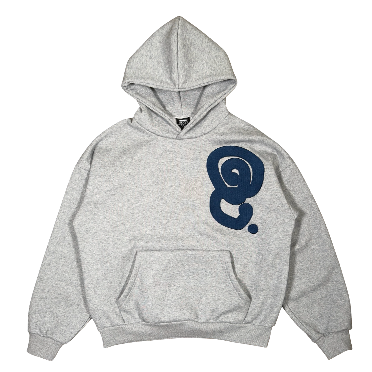 DEEP NAVY LOGO HOODIE (GREY)