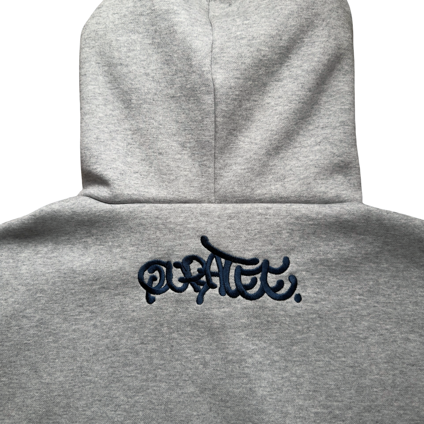 DEEP NAVY LOGO HOODIE (GREY)
