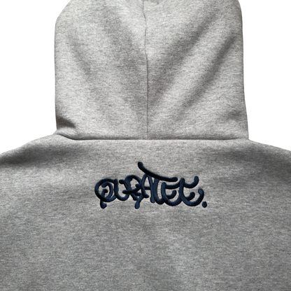 DEEP NAVY LOGO HOODIE (GREY)