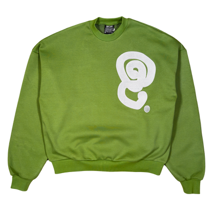 SILVER LOGO CREWNECK (OLIVE)