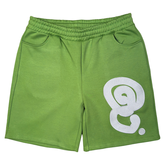 SILVER LOGO SWEAT SHORTS (OLIVE)