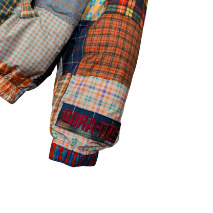 REVERSIBLE DOWN JACKET (MIXED TARTAN/BLACK)