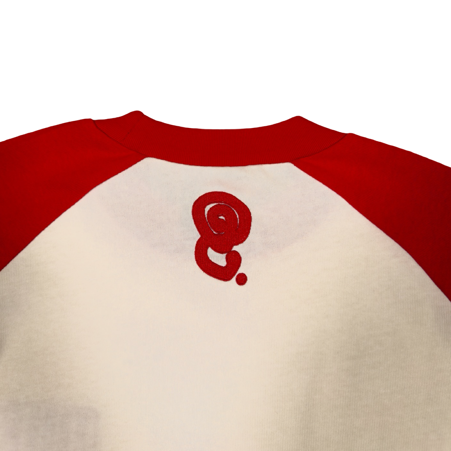 RAGLAN BOLD FONT TWO TONE LONG SLEEVE (RED/CREAM)