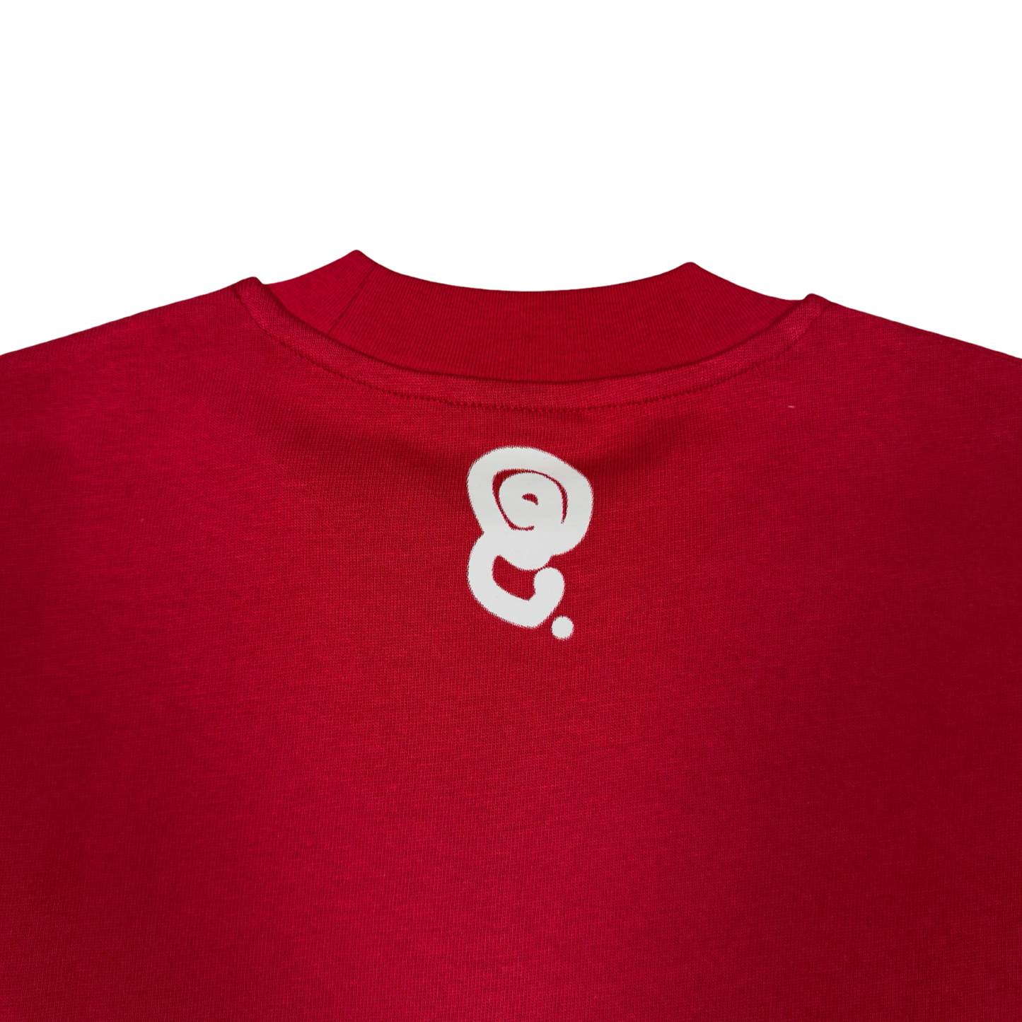 GREY HALFTONE GRAFF TYPE TEE (CRIMSON)