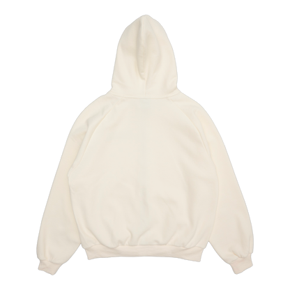 BOLD FONT WAFFLE ZIP HOODIE (PEARL)