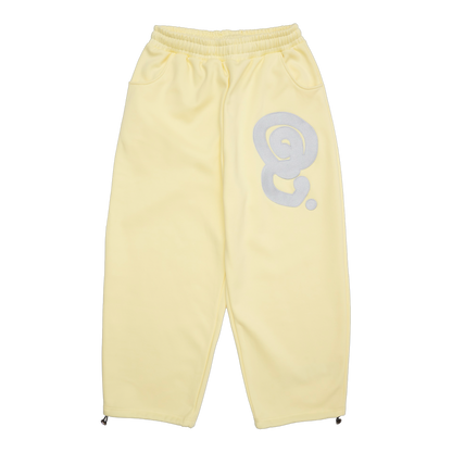 SILVER LOGO JOGGERS (YELLOW)