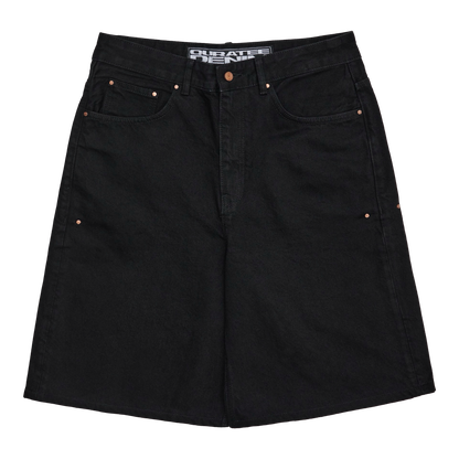 RIVITED DENIM SHORTS (BLACK)