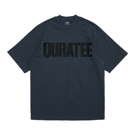 EMBROIDERY STENCIL TEE (FADED BLACK)
