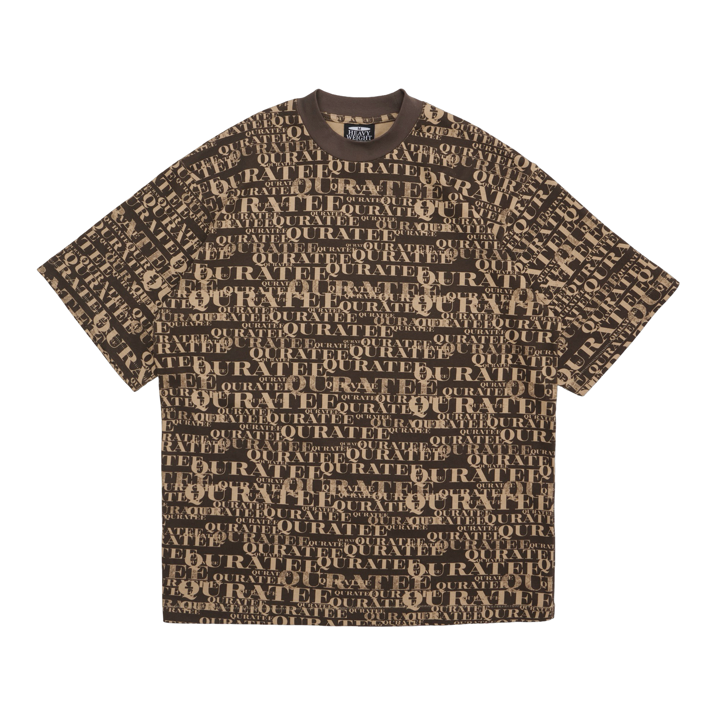 SERIF AOP MONOGRAM TEE (BROWN/TAN)