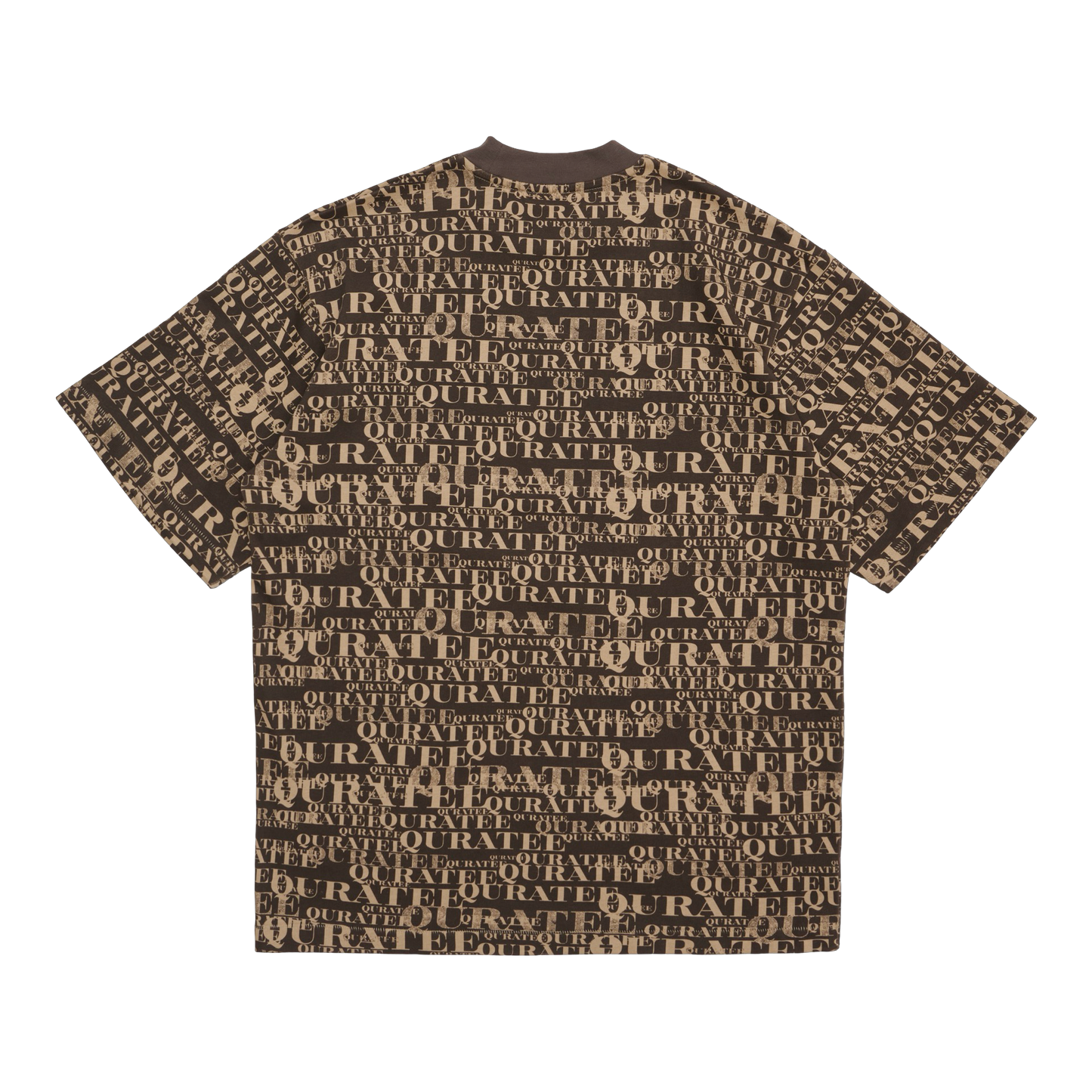 SERIF AOP MONOGRAM TEE (BROWN/TAN)