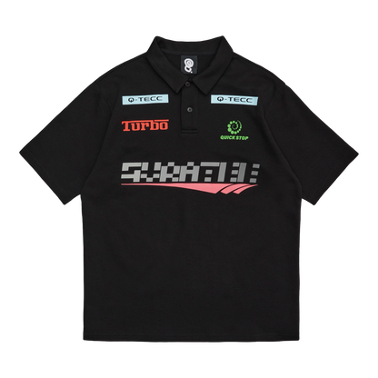 SPONSORED RACING POLO (BLACK)