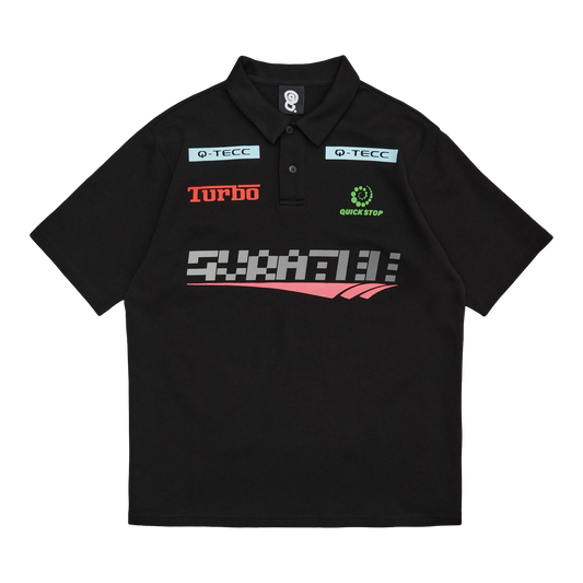 SPONSORED RACING POLO (BLACK)
