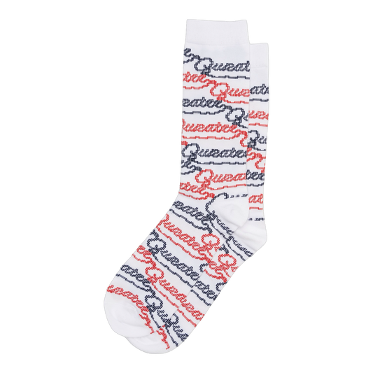 ROYAL JACQUARD MONOGRAM SOCKS (RED/BLUE