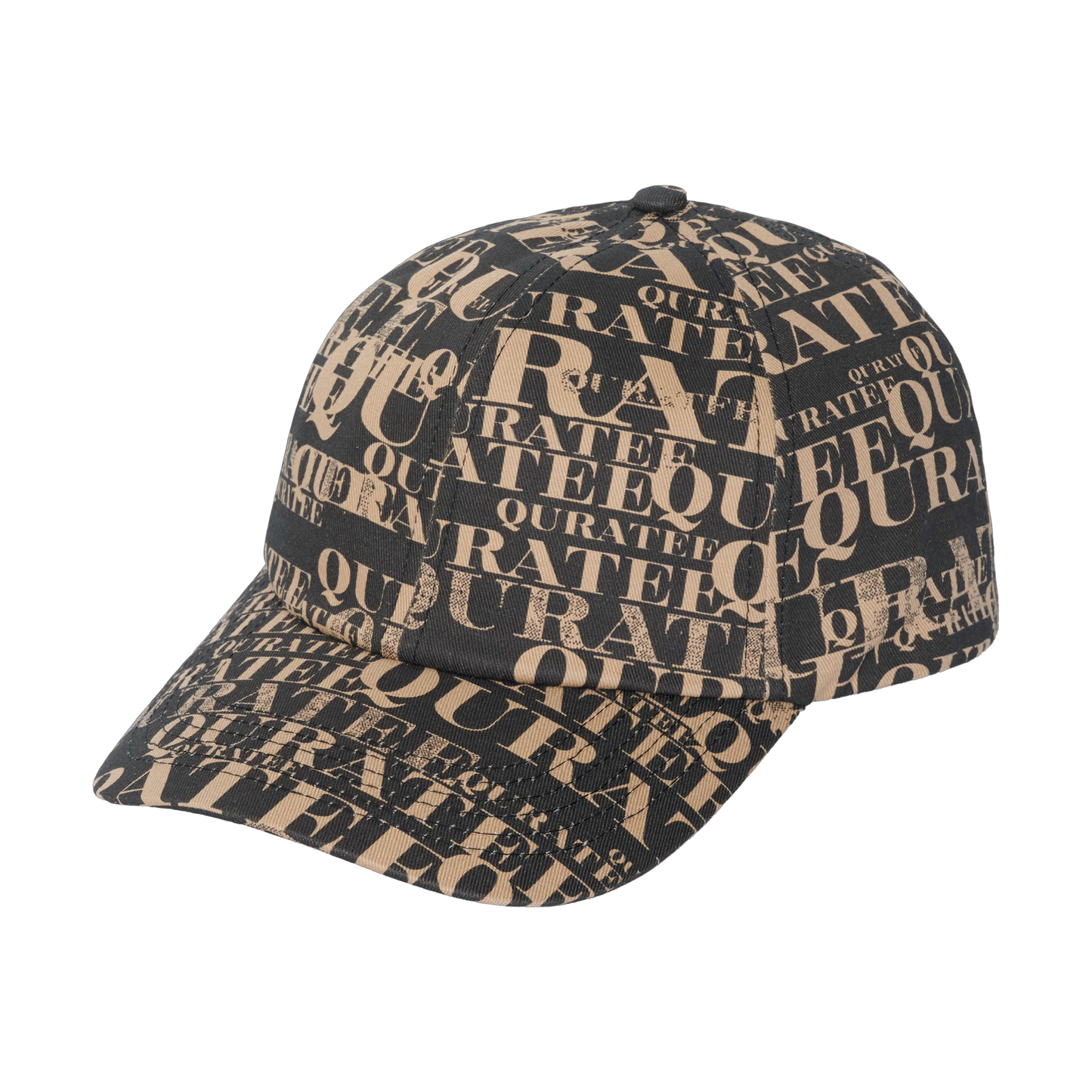 SERIF AOP MONOGRAM 6 PANEL CAP (BROWN/BEIGE)