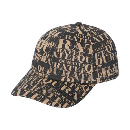 SERIF AOP MONOGRAM 6 PANEL CAP (BROWN/BEIGE)