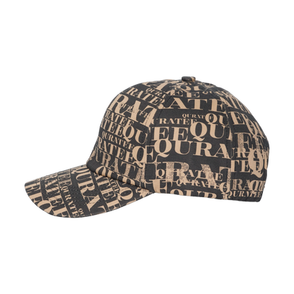 SERIF AOP MONOGRAM 6 PANEL CAP (BROWN/BEIGE)