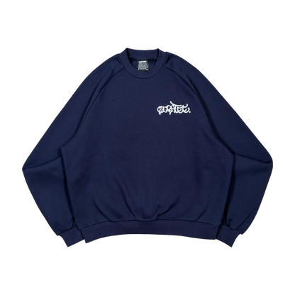 GRAFF TYPE RAGLAN CREWNECK (NAVY)