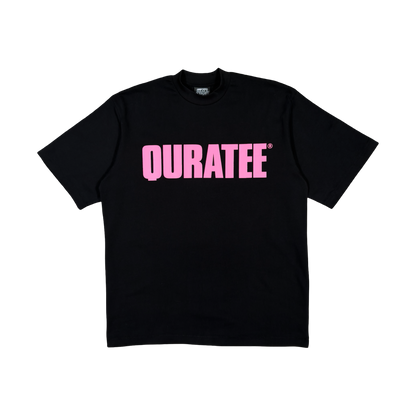 PINK BOLD TYPE TEE (BLACK)