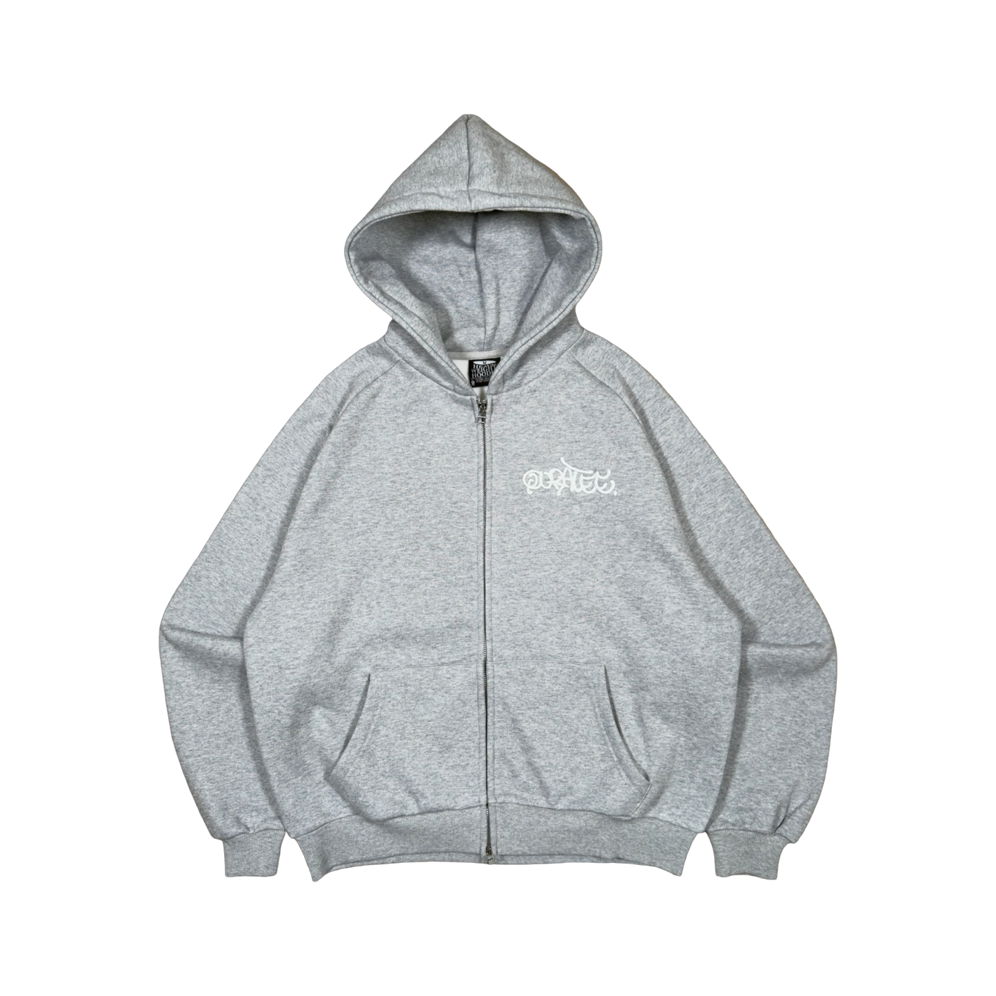 GRAFF TYPE RAGLAN ZIP HOODIE (GREY)