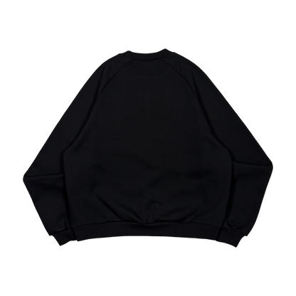 GRAFF TYPE RAGLAN CREWNECK (BLACK)