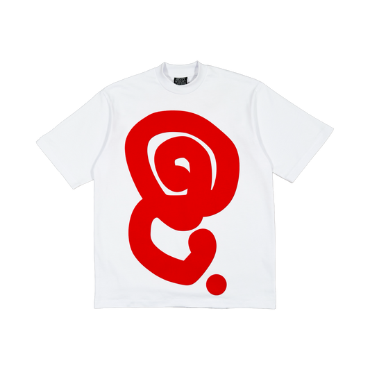 RED LOGO TEE (WHITE)