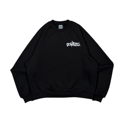 GRAFF TYPE RAGLAN CREWNECK (BLACK)