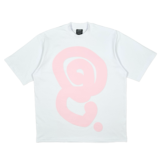 PINK LOGO TEE (WHITE)